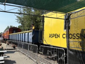 Conductor in the open boxcar