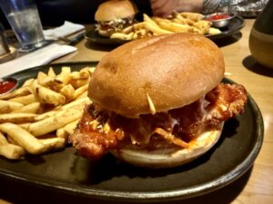 Crispy Korean chicken burger