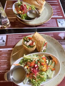 my wrap and salad