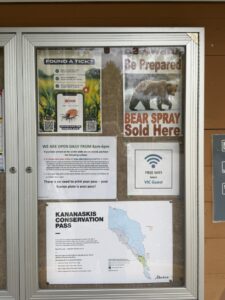 Information board outside the VIC