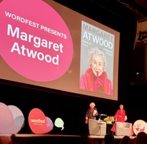 On stage Margaret Atwood