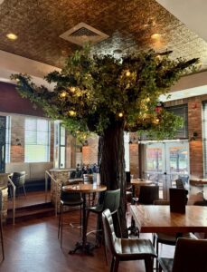 Tree in main dining area