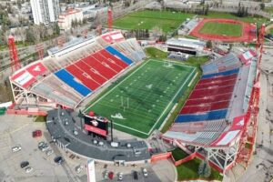 overhead stadium view