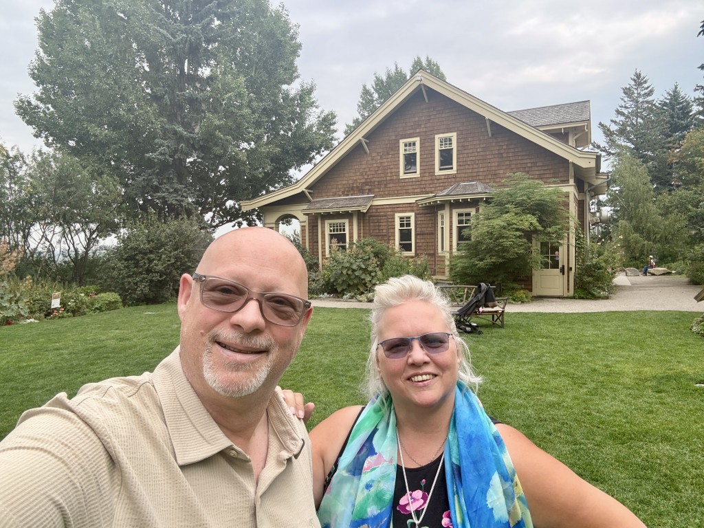 In front of the Cottage/Cafe