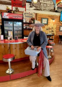 At the diner counter