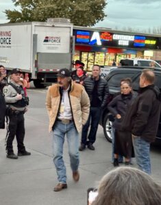 Shaun getting out of the SUV